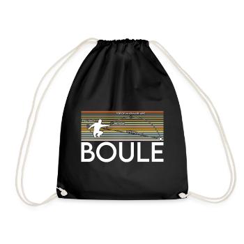 Joueur de boules rétro vintage instructions de lancer - Sac de sport léger - noir - Devant
