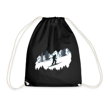 Ski de randonnée et montagne, randonnées à ski - Sac de sport léger - noir - Devant