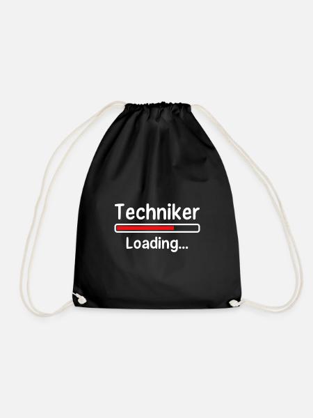 Techniker loading... - Turnbeutel - Schwarz
