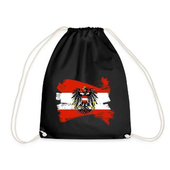 Autriche Adler Flagge - Sac de sport léger - noir - Devant