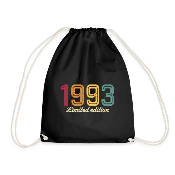 limited edition 1993 retro 1993 - Drawstring Bag - black - Front