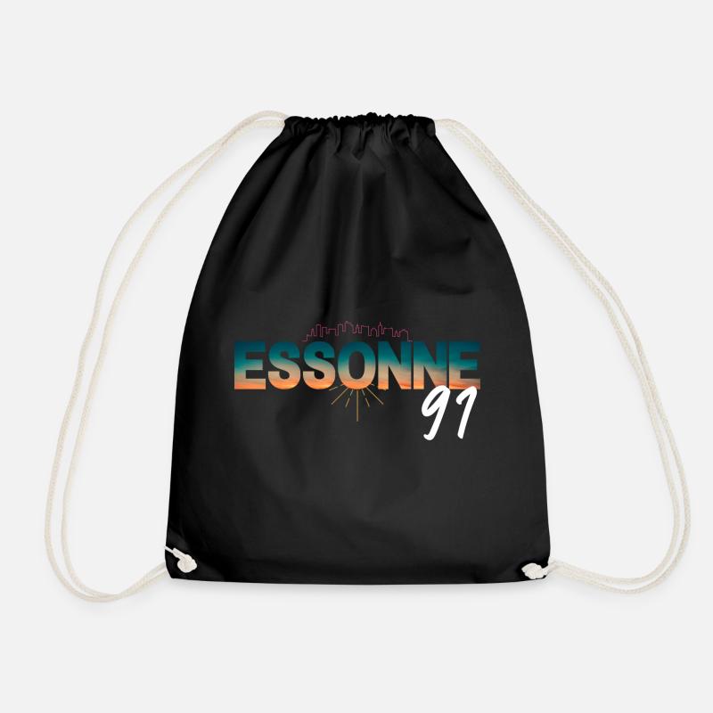 Essonne 91 - Drawstring Bag - black