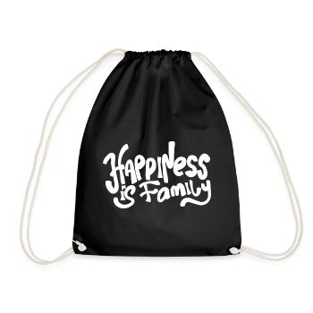 Le bonheur, c’est la famille - Sac de sport léger - noir - Devant