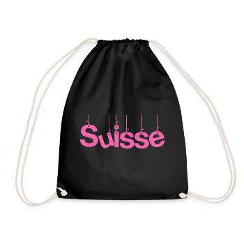 SUISSE. PAYS. GENEVE. SUISSE. HUMOUR - Sac de sport léger - noir - Devant