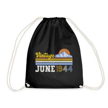 Original Juin 1944 Vintage 1944 Anniversaire 1944 - Sac de sport léger - noir - Devant