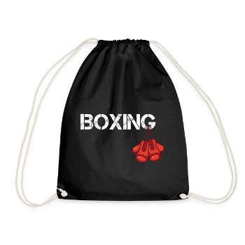 Boxing - boxing boxing gloves - Drawstring Bag - black - Front