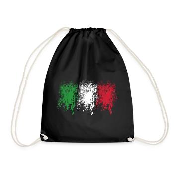 Tricolor - Italian flag - Drawstring Bag - black - Front