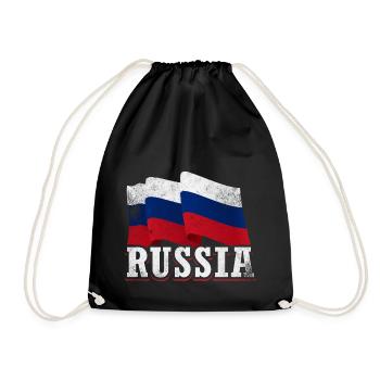 Drapeau de la Russie - Sac de sport léger - noir - Devant