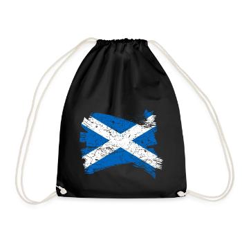 Scotland flag - Drawstring Bag - black - Front