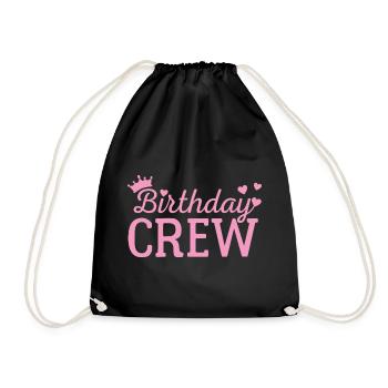 Birthday crew - Drawstring Bag - black - Front
