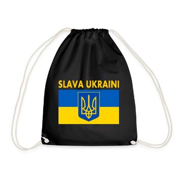 Slava ukraini - Drawstring Bag - black - Front
