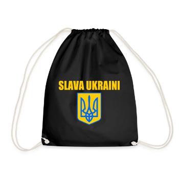 Slava ukraini - Turnbeutel - Schwarz - Vorne