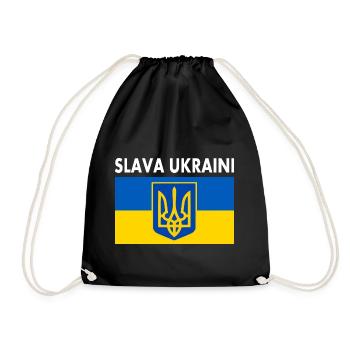 Slava ukraini - Drawstring Bag - black - Front