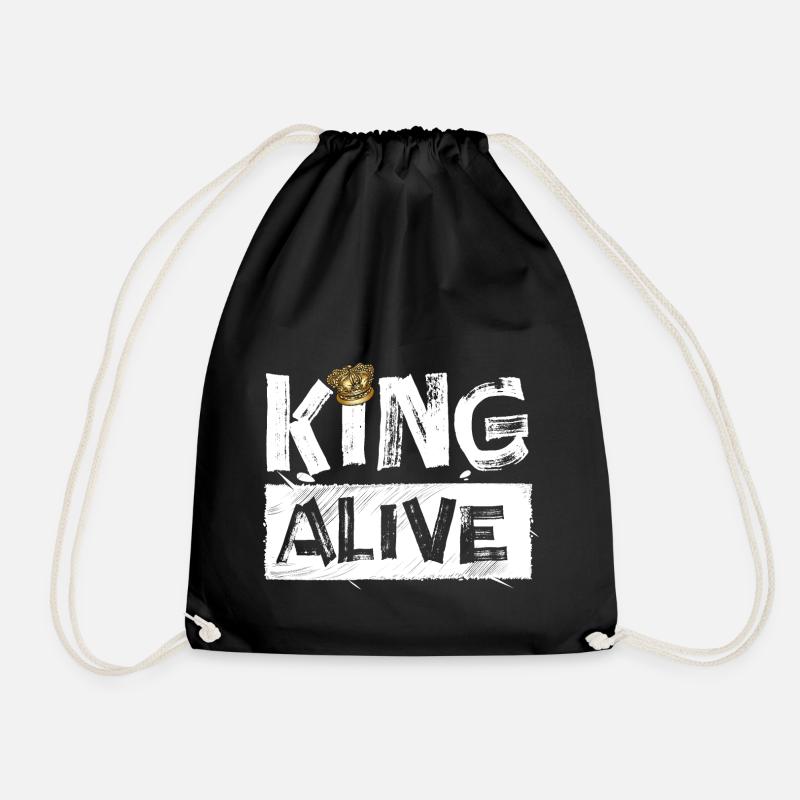 King Alive - Drawstring Bag - black