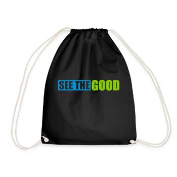 see the good Zitat - Turnbeutel - Schwarz - Vorne