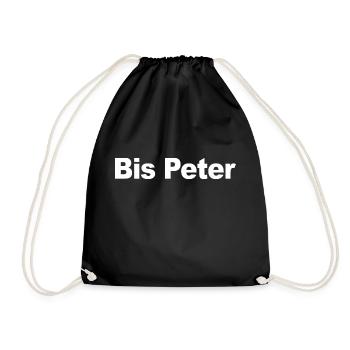Bis Peter - Turnbeutel - Schwarz - Vorne