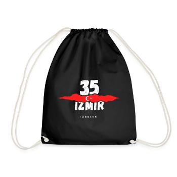 35 Izmir Türkei Türkiye - Turnbeutel - Schwarz - Vorne