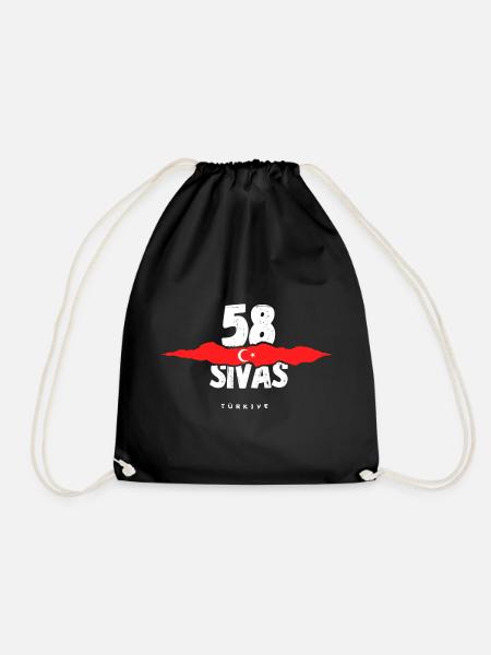 58 Sivas Türkei Türkiye - Turnbeutel - Schwarz