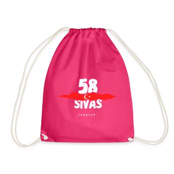 58 Sivas Türkei Türkiye - Turnbeutel - Fuchsia - Vorne