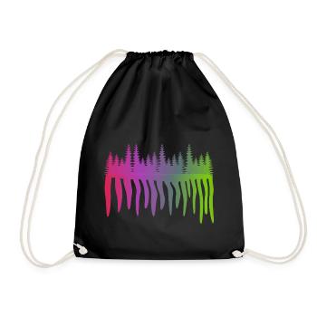 Forest flows - Drawstring Bag - black - Front