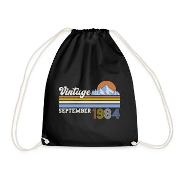 Septembre Millésime 1984 39ème Anniversaire Millésime - Sac de sport léger - noir - Devant