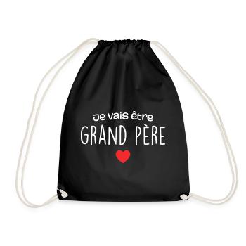 I'm going to be a grandfather - Future grandfather - Drawstring Bag - black - Front