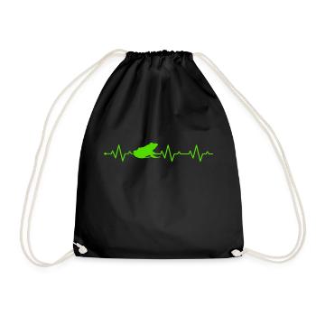 Heartbeat Frog Forest Dweller - Drawstring Bag - black - Front