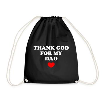 Thank God For My Dad - Drawstring Bag - black - Front