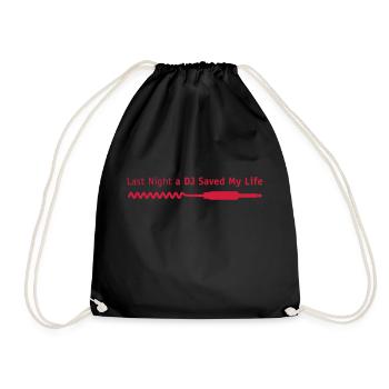last_night_dj - Drawstring Bag - black - Front
