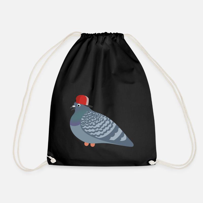 Cool Pigeon Friend - Turnbeutel - Schwarz