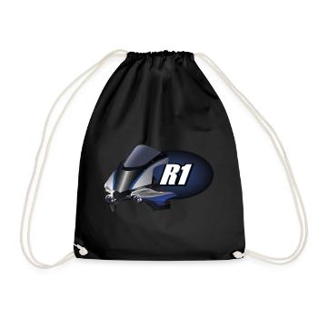 R1 - Drawstring Bag - black - Front