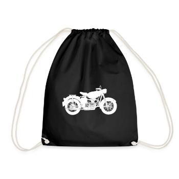 Motorrad - Turnbeutel - Schwarz - Vorne