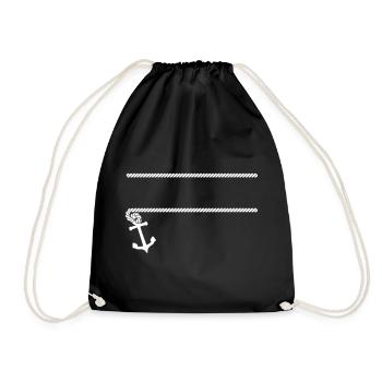 Cadre maritime avec ancre - Sac de sport léger - noir - Devant