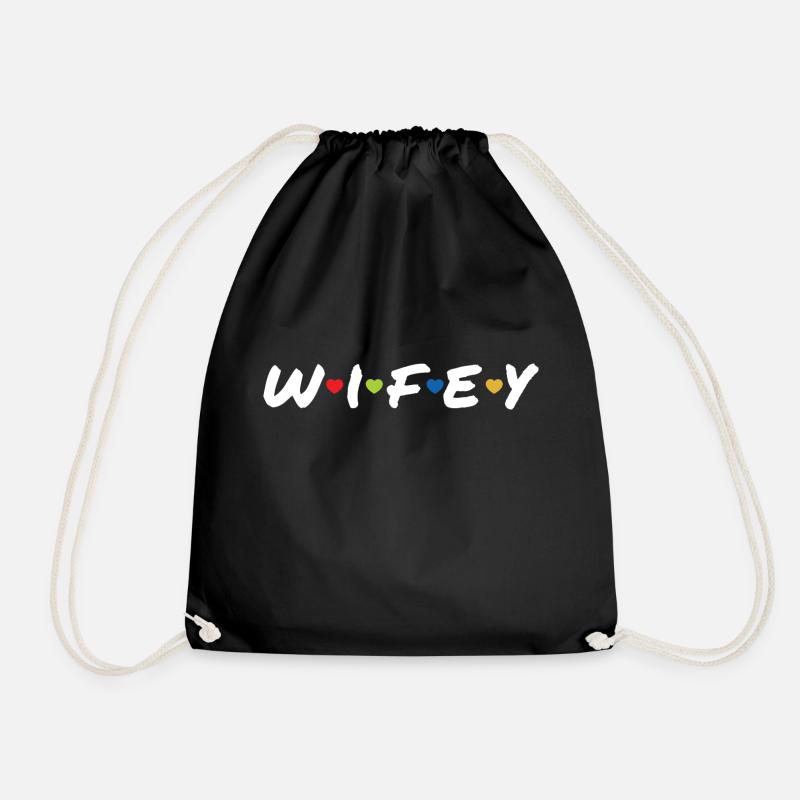 Wifey - Turnbeutel - Schwarz