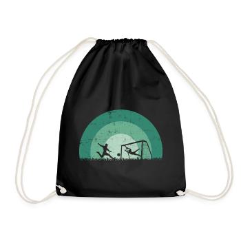 Football Footballers Football players - Drawstring Bag - black - Front