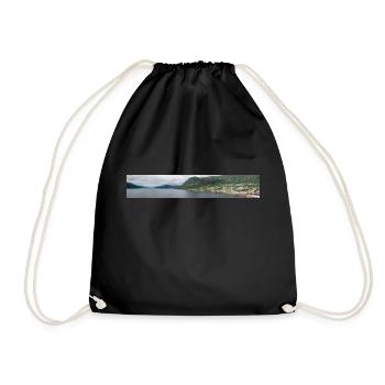 Nordfjordeid Panorama view from harbor Norway - Drawstring Bag - black - Front