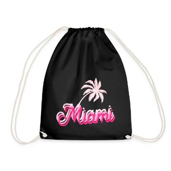 Miami Florida - Turnbeutel - Schwarz - Vorne