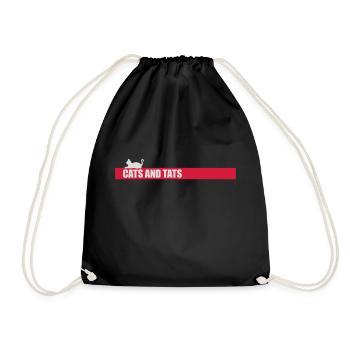 Citation de chats et de tats - Sac de sport léger - noir - Devant