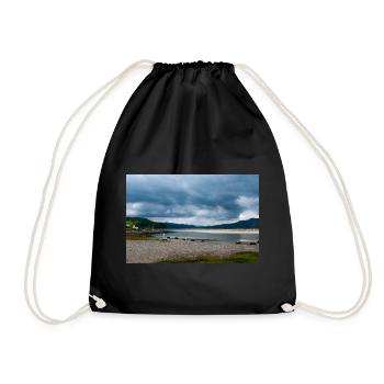 Barmouth Viaduct and River Mawddach Estuary - Drawstring Bag - black - Front
