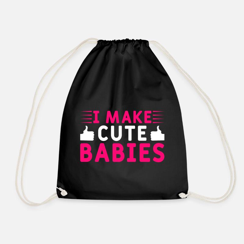 I Make Cute Babies - Turnbeutel - Schwarz