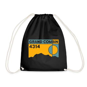 Grand Combin - Drawstring Bag - black - Front