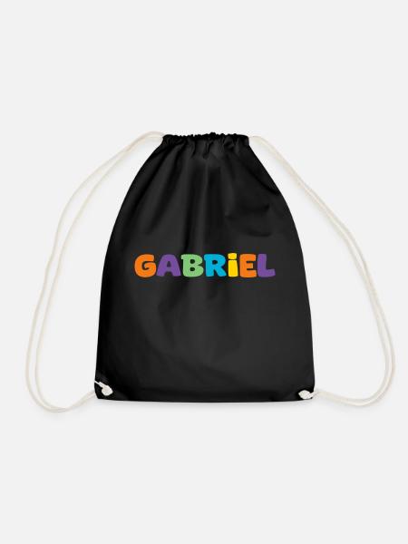 Name - Gabriel - Turnbeutel - Schwarz