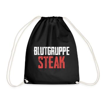 Bifteck de groupe sanguin - Sac de sport léger - noir - Devant