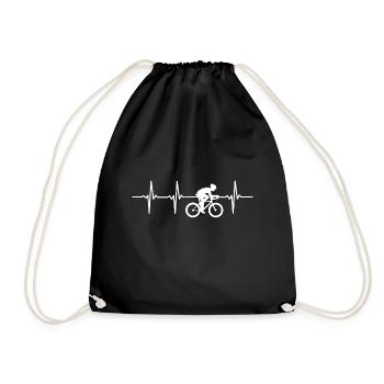 Battement de coeur cycliste I Heartbeat Bike Rider - Sac de sport léger - noir - Devant