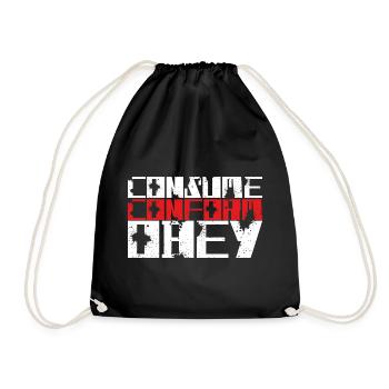 Consume Conform Obey! - Drawstring Bag - black - Front