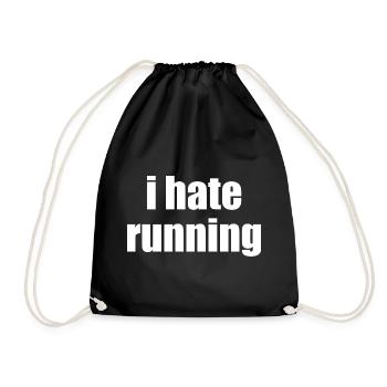 Je déteste courir - Sac de sport léger - noir - Devant