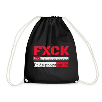 FXCK Les médias - Sac de sport léger - noir - Devant