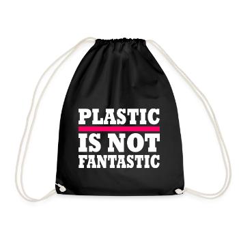 Plastic is not fantastic - Sac de sport léger - noir - Devant