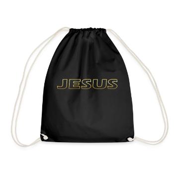 Lettrage de Jésus - Sac de sport léger - noir - Devant