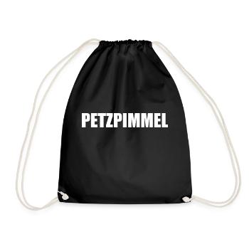 Petzpimmel - weiße Schrift - Epic Shirt - Turnbeutel - Schwarz - Vorne